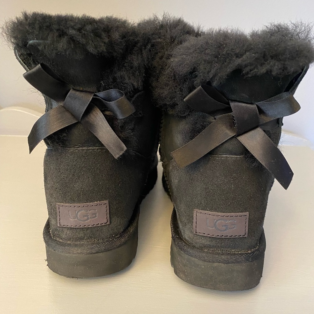 UGG Black Bailey Bow Boots